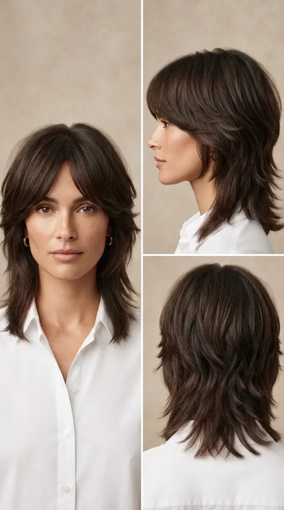 feathered shag curtain bangs